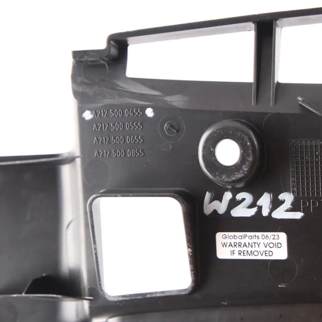 Front Air Intake AMG Upper Slam Panel Channel Duct to Mercedes W212 with Part number A2125000455 Mercedes W212 Front Air Intake AMG Upper Slam Panel Channel Duct - SKU A2125000455 - Part number A2125000455