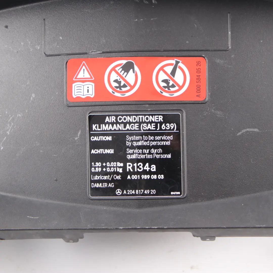 Front Air Intake Upper Slam Panel Channel Duct Trim to Mercedes W212 with Part number A2125000555 Mercedes W212 Front Air Intake Upper Slam Panel Channel Duct Trim - SKU A2125000555 - Part number A2125000555