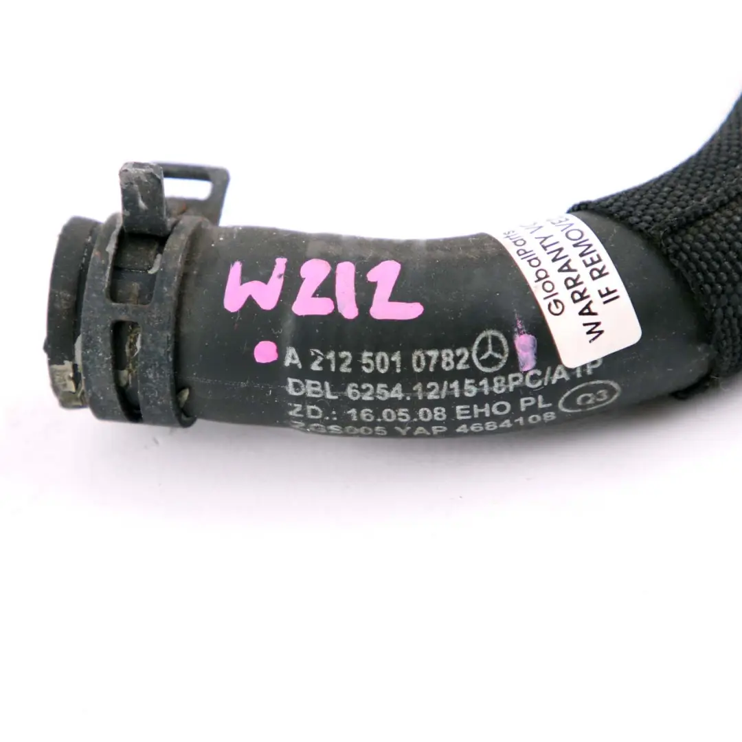 Mercedes W212 Radiator Coolant Hose Water Pipe Engine Cooling - SKU A2125010782 - Part number A2125010782