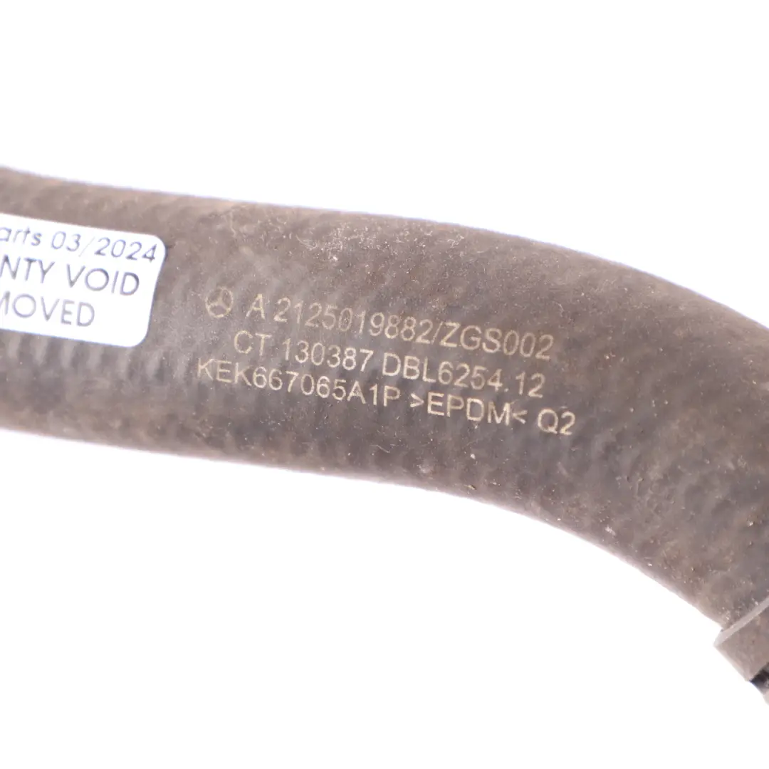 Mercedes W212 OM651 Wasserrohr Motor Kühlung Kühlmittel Schlauch - SKU A2125019882 - Teilenummer A2125019882