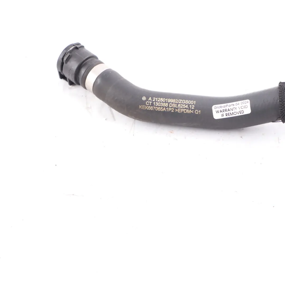 Coolant Hose Mercedes W212 Diesel OM651 Oil Cooler Water Line to with Part number A2125019982 Coolant Hose Mercedes W212 Diesel OM651 Oil Cooler Water Line - SKU A2125019982 - Part number A2125019982