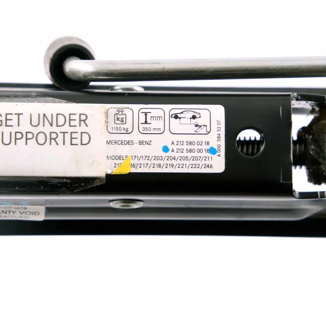 Mercedes-Benz C E Class W204 W207 W212 Car Lifting Jack Tool Emergency Wheel to with Part number A2125800018 Mercedes-Benz C E Class W204 W207 W212 Car Lifting Jack Tool Emergency Wheel - SKU A2125800018 - Part number A2125800018