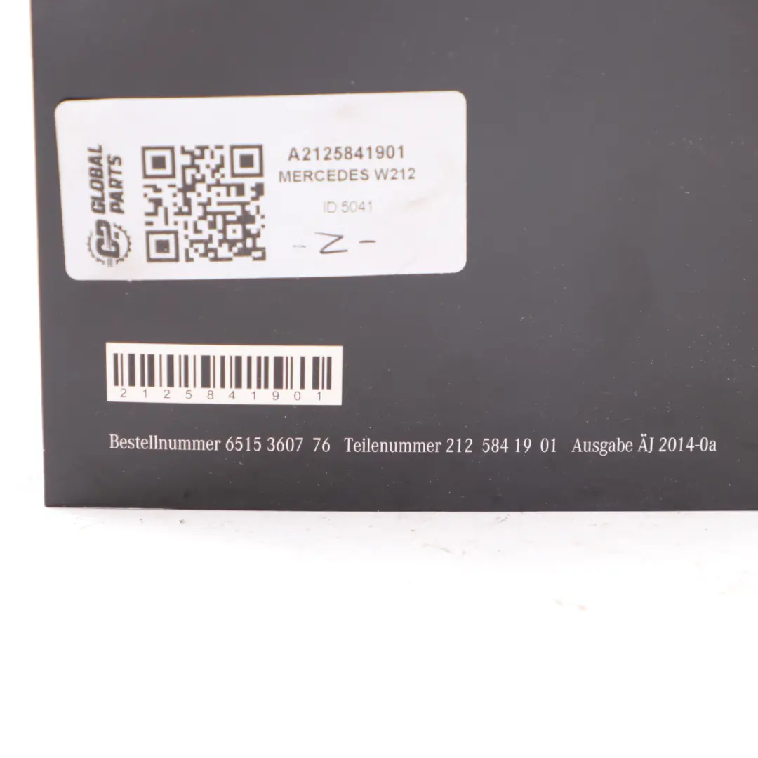 Owner's Manual Digital Instruction CD Disc to Mercedes W212 with Part number A2125841901 Mercedes W212 Owner's Manual Digital Instruction CD Disc - SKU A2125841901 - Part number A2125841901