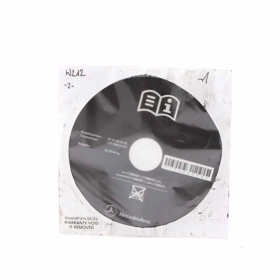 Owner's Handbook Instructions Manual CD Disc to Mercedes W212 with Part number A2125846701 Mercedes W212 Owner's Handbook Instructions Manual CD Disc - SKU A2125846701-1 - Part number A2125846701
