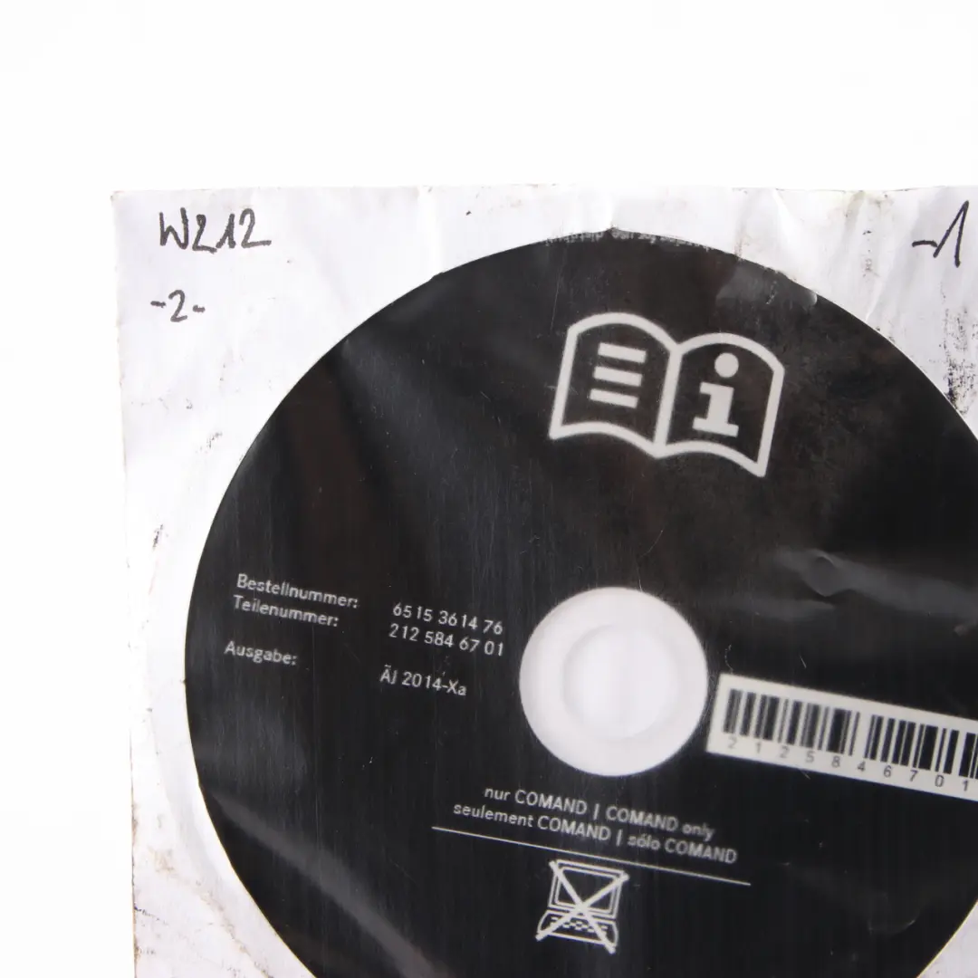 Owner's Handbook Instructions Manual CD Disc to Mercedes W212 with Part number A2125846701 Mercedes W212 Owner's Handbook Instructions Manual CD Disc - SKU A2125846701-1 - Part number A2125846701