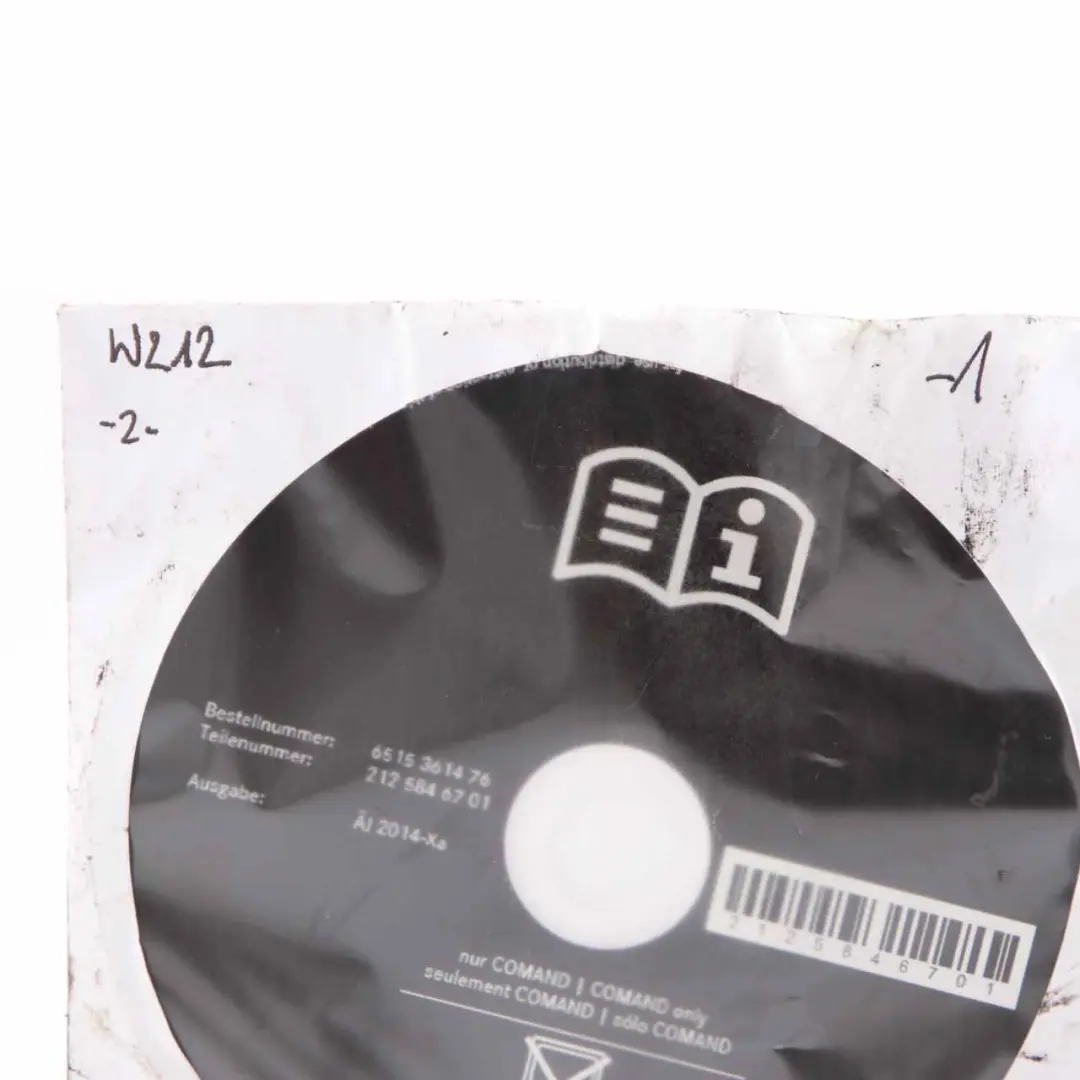 Mercedes W212 Owner's Handbook Instructions Manual CD Disc - SKU A2125846701-1 - Part number A2125846701