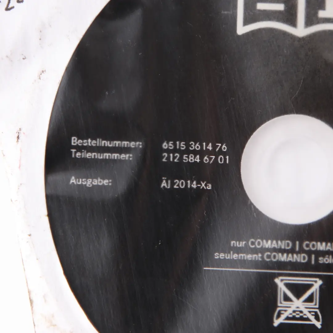 Mercedes W212 Owner's Handbook Instructions Manual CD Disc - SKU A2125846701-1 - Part number A2125846701