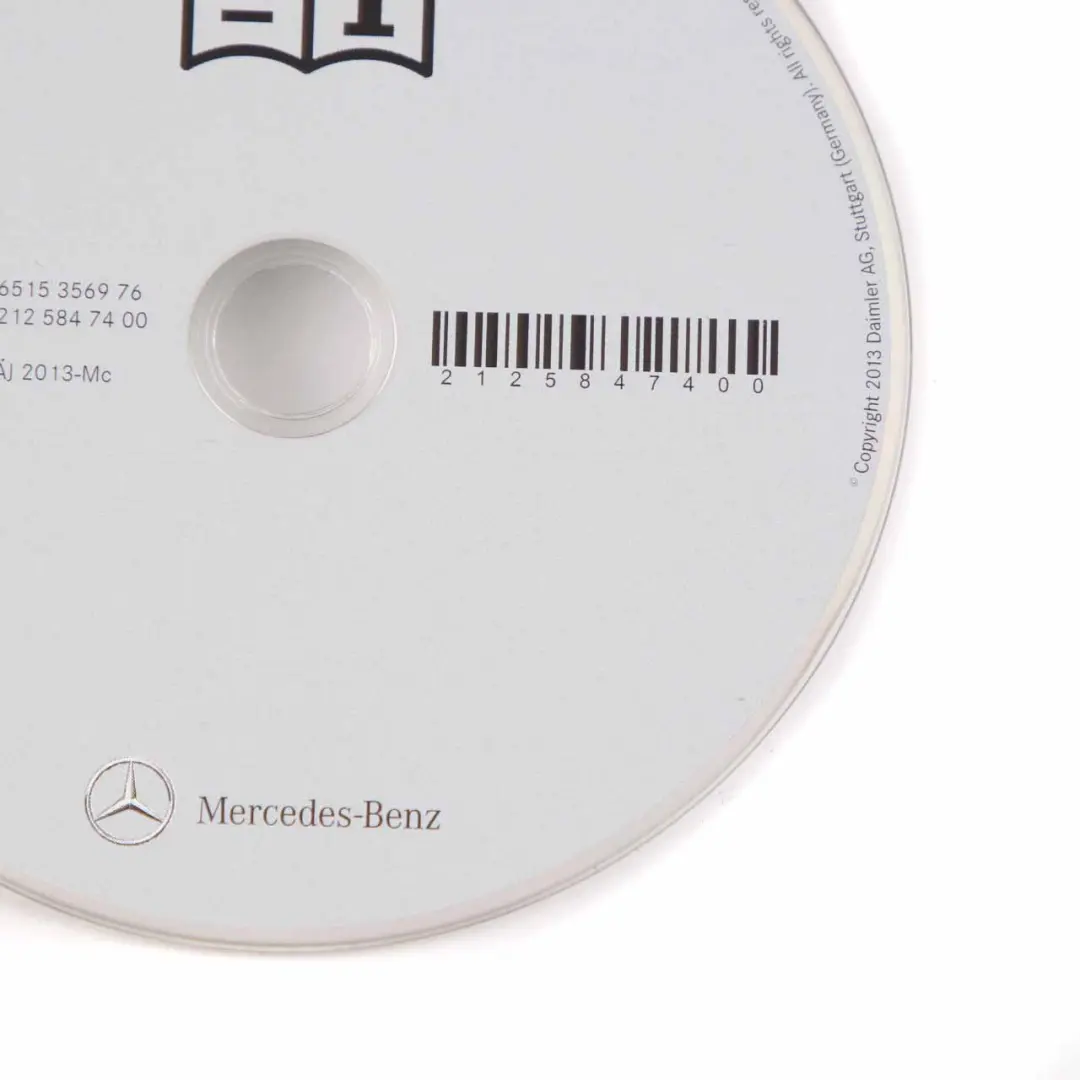 Mercedes W212 Owner's Manual Digital Instruction CD Disc - SKU A2125847400 - Part number A2125847400