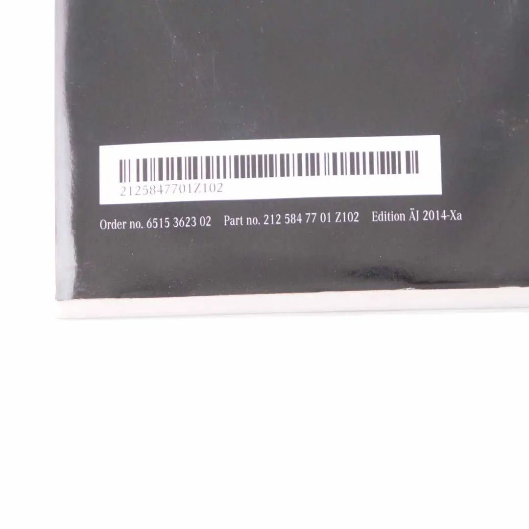 Owner's Handbook Service Booklet Slipcase Pouch Case Wallet to Mercedes W212 with Part number A2125847701 Mercedes W212 Owner's Handbook Service Booklet Slipcase Pouch Case Wallet - SKU A2125847701 - Part number A2125847701