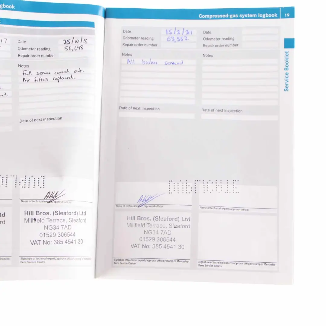 Mercedes W212 Owner's Handbook Service Booklet Slipcase Pouch Case Wallet - SKU A2125847701 - Part number A2125847701