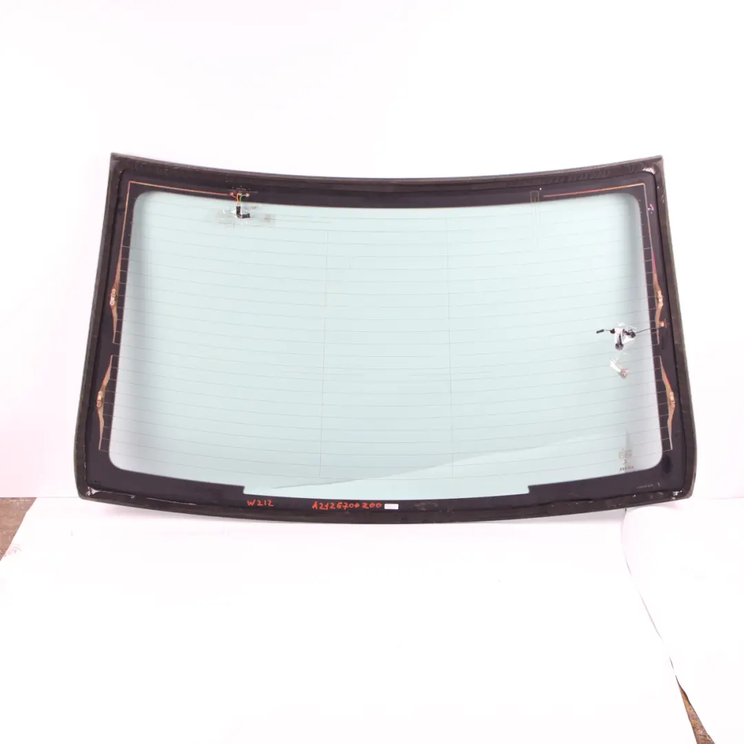 Window Mercedes W212 Saloon Tailgate Green Glass Glazing AS2 to Rear with Part number A2126700200 Rear Window Mercedes W212 Saloon Tailgate Green Glass Glazing AS2 - SKU A2126700200 - Part number A2126700200