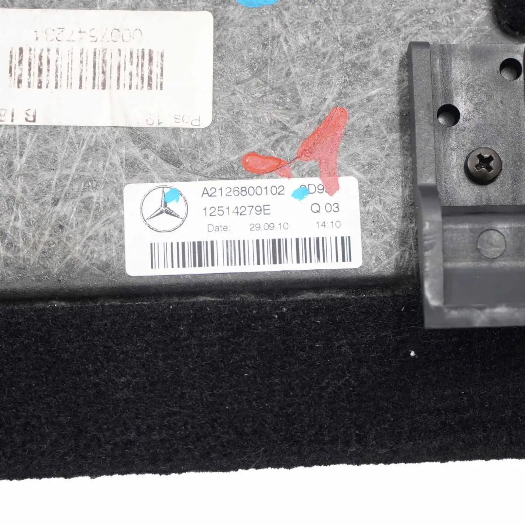 Mercedes W212 Boot Trunk Carpet Floor Mat Rear Panel Liner Cover - SKU A2126800102-1 - Part number A2126800102