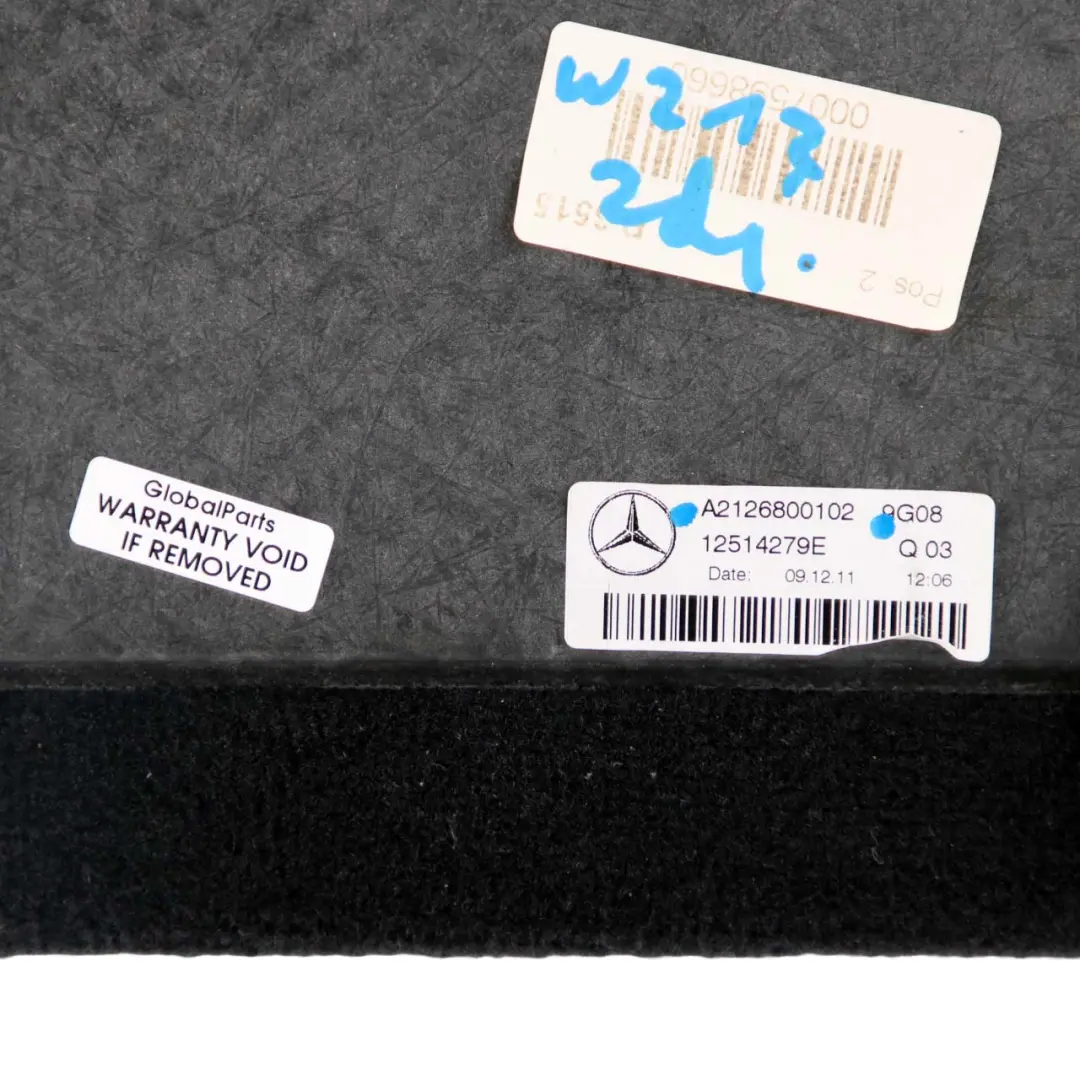 Baule Tappetino moquette pavimento Pannello posteriore Liner Cover per Mercedes W212 con numero di parte A2126800102 Mercedes W212 Baule Tappetino moquette pavimento Pannello posteriore Liner Cover - SKU A2126800102 - Numero di parte A2126800102
