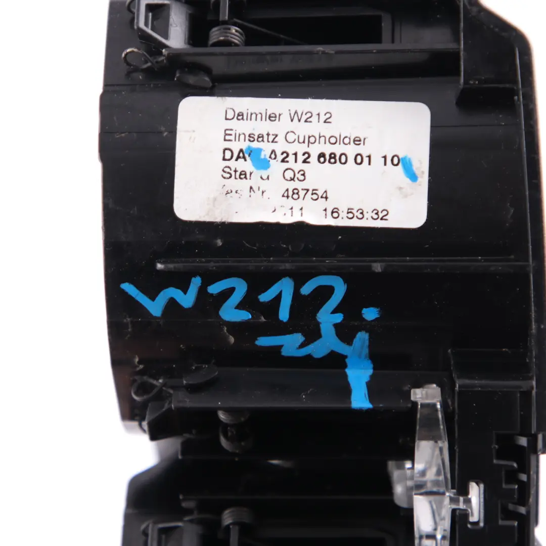 Mercedes W212 Mittelkonsole Getränkehalter Vorne Schwarz - SKU A2126800110 - Teilenummer A2126800110