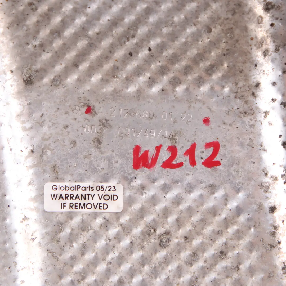 Heat Shield Mercedes W212 W218 Cover Plate Exhaust Muffler Left N/S to with Part number A2126800122 Heat Shield Mercedes W212 W218 Cover Plate Exhaust Muffler Left N/S - SKU A2126800122 - Part number A2126800122