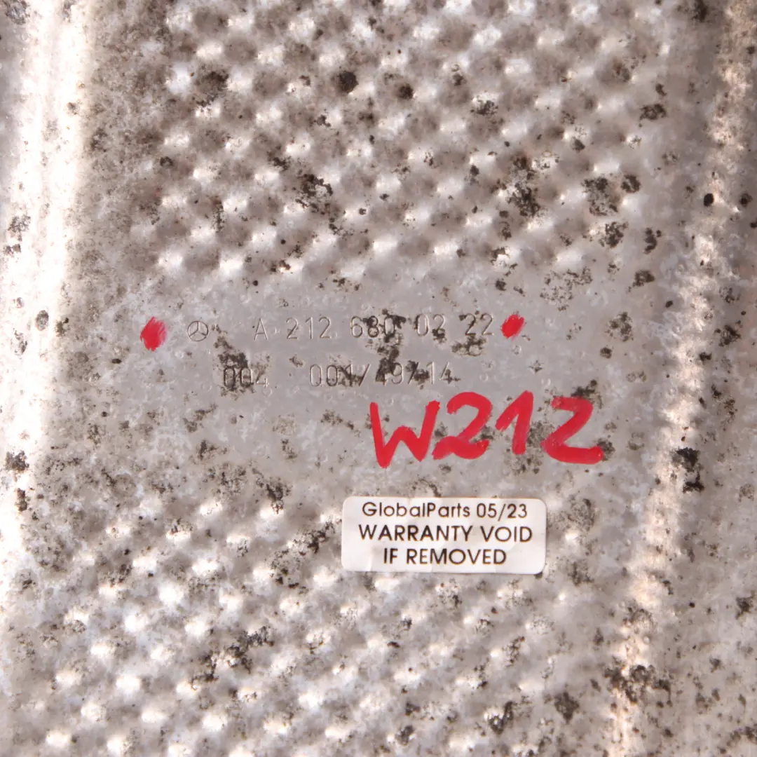 Heat Shield Mercedes W212 W218 Cover Plate Exhaust Muffler Right O/S to with Part number A2126800222 Heat Shield Mercedes W212 W218 Cover Plate Exhaust Muffler Right O/S - SKU A2126800222 - Part number A2126800222