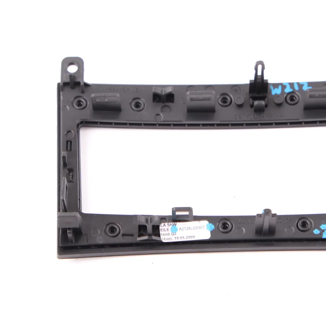 Climate Control Unit Surround Trim Cover to Mercedes W212 with Part number A2126802407 Mercedes W212 Climate Control Unit Surround Trim Cover - SKU A2126802407 - Part number A2126802407