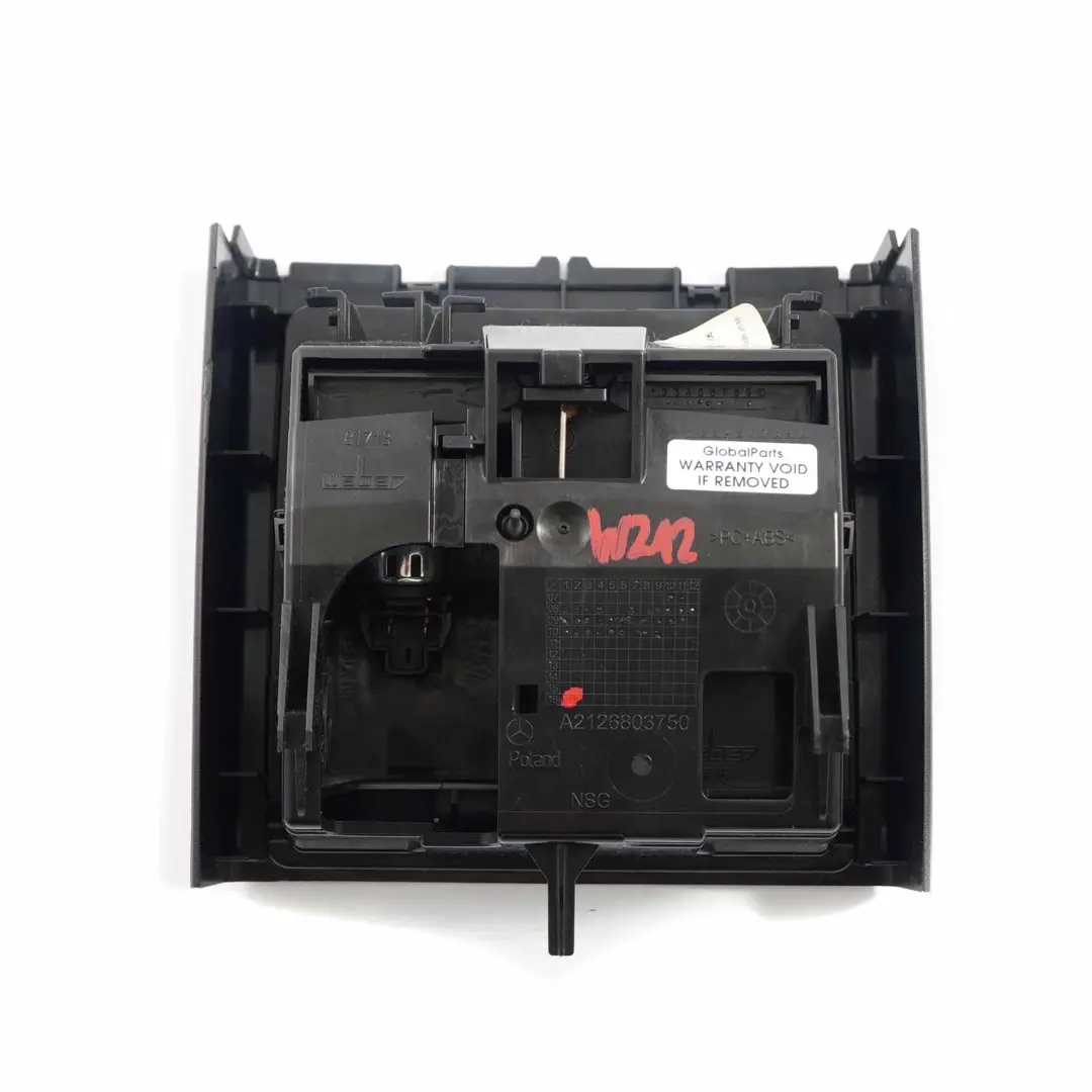 Mercedes W212 Console Cendrier Arrière Insertion Cendrier Prise - SKU A2126803750 - Numéro de pièce A2126803750