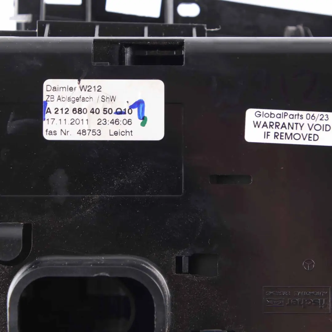 Console Centrale Vano Portacenere per Mercedes W212 con numero di parte A2126804050 Mercedes W212 Console Centrale Vano Portacenere - SKU A2126804050-1 - Numero di parte A2126804050