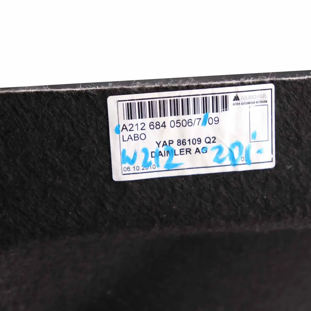 Boot Trunk Floor Panel Cover Spare Wheel Well to Mercedes W212 Estate with Part number A2126840506 Mercedes W212 Estate Boot Trunk Floor Panel Cover Spare Wheel Well - SKU A2126840506 - Part number A2126840506
