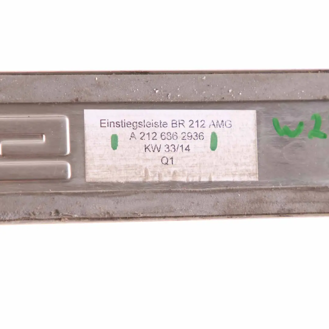 Mercedes W212 AMG placa umbral puerta delantera entrada Cubierta Juego molduras - SKU A2126862936 - Número de pieza A2126862936