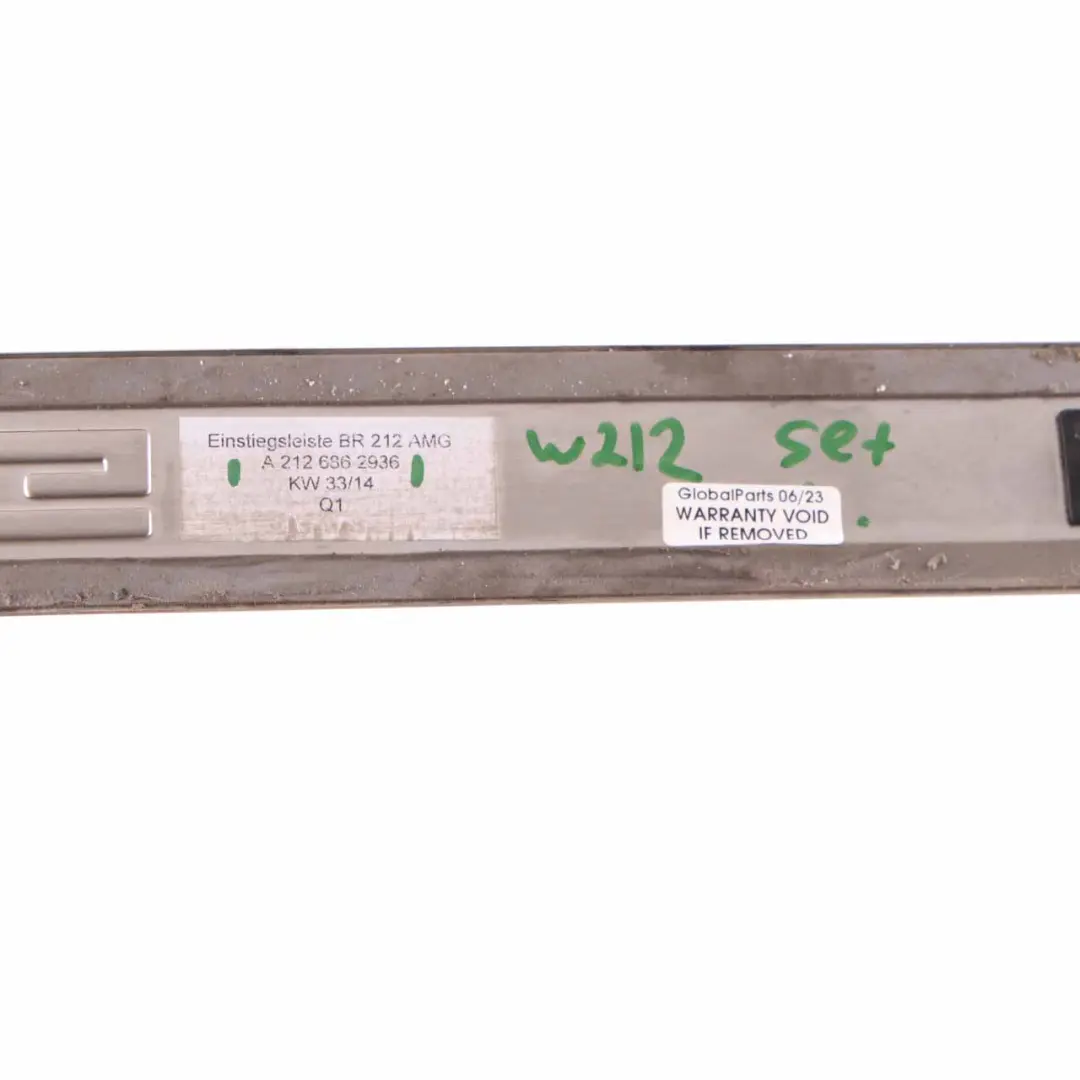 Mercedes W212 AMG placa umbral puerta delantera entrada Cubierta Juego molduras - SKU A2126862936 - Número de pieza A2126862936