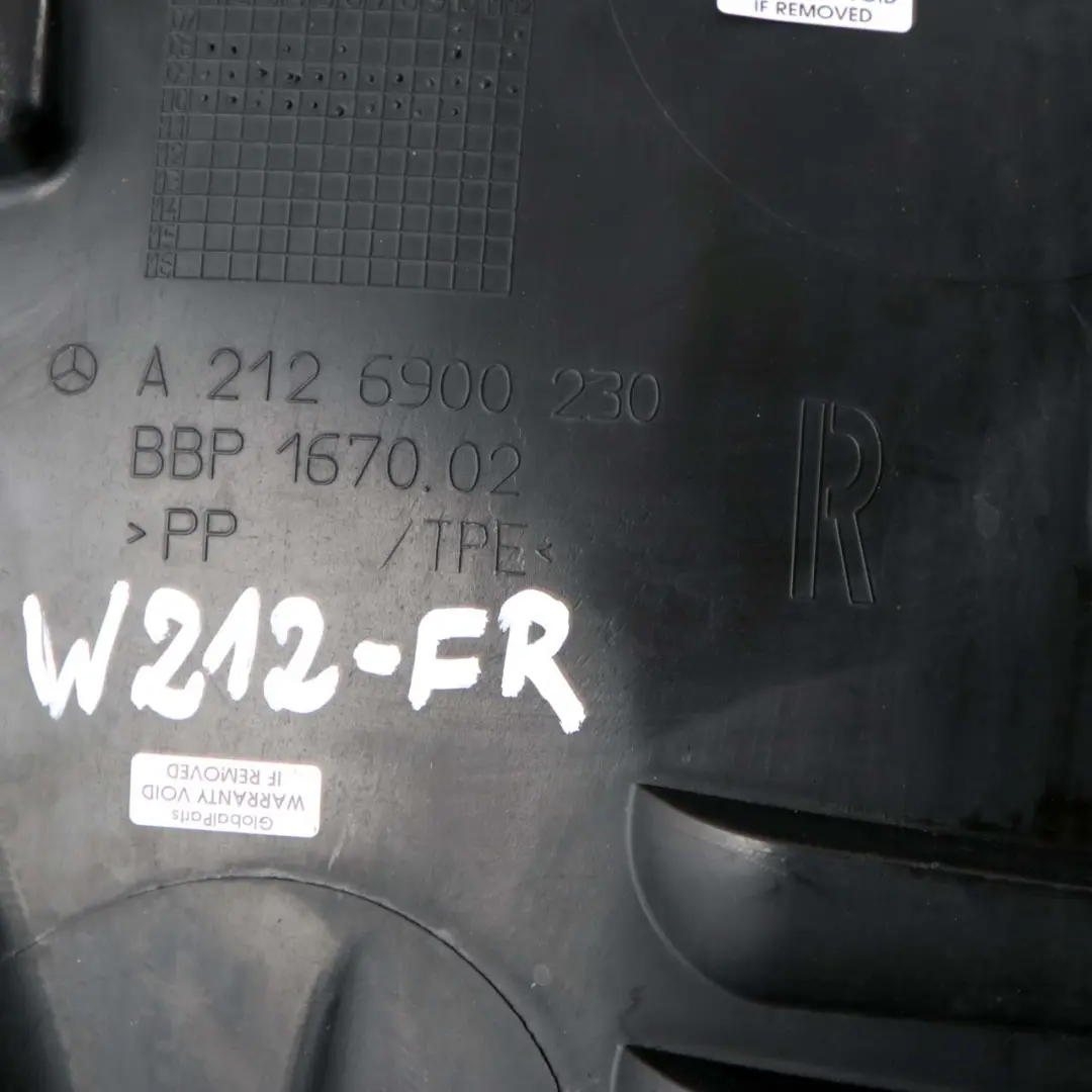 Osłona Nadkola Prawy Przód do Mercedes W212 o numerze A2126900230 Mercedes W212 Osłona Nadkola Prawy Przód - SKU A2126900230 - Numer Części A2126900230