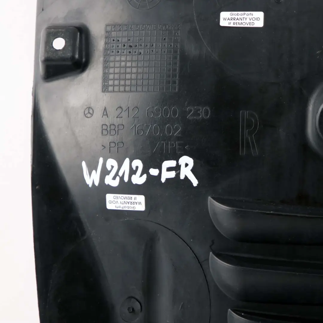  Tapa Arco Rueda Mercedes W212 Delantero Derecho Recubrimiento Sección Delantera - SKU A2126900230 - Número de pieza A2126900230