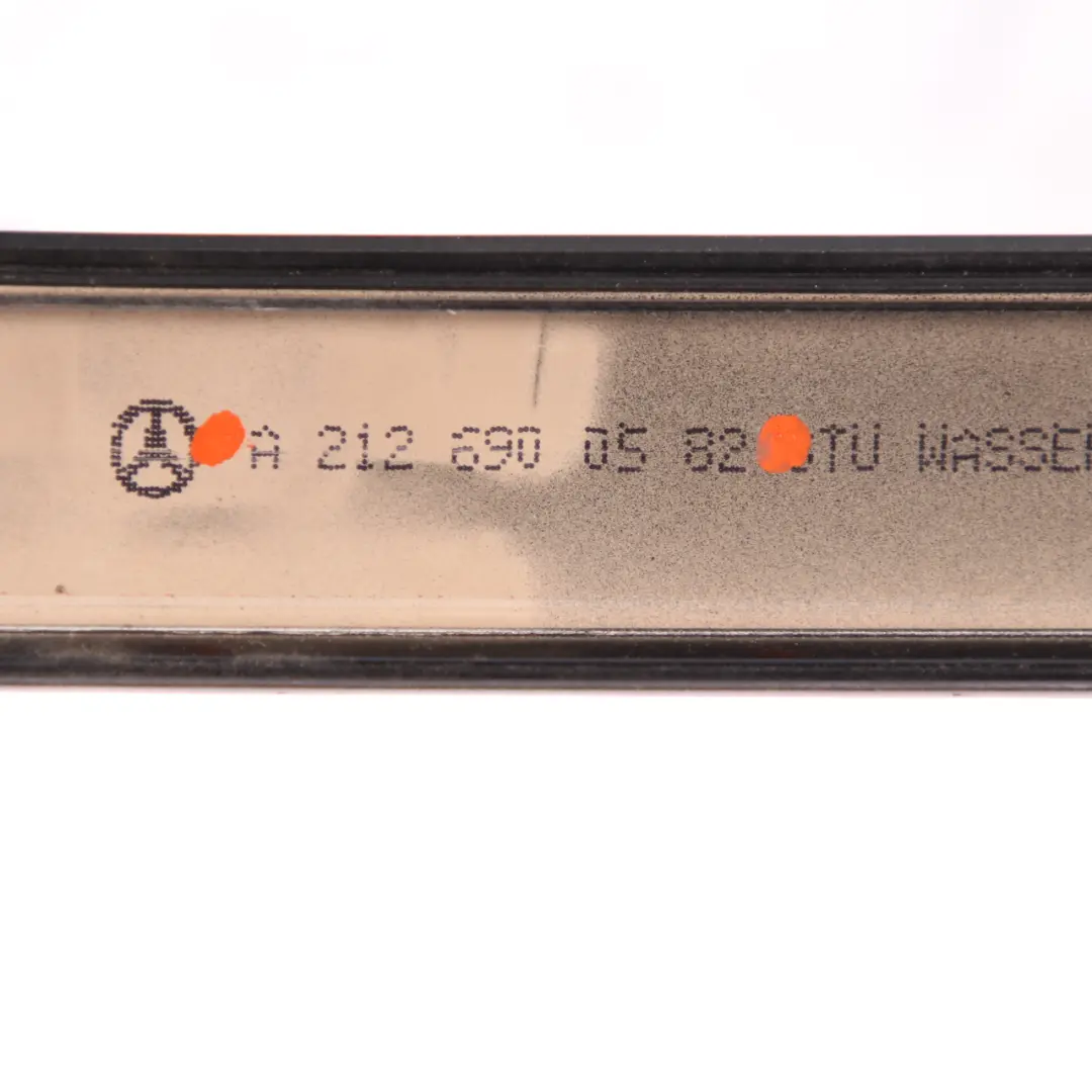 Roof Rail Cover Trim Strip Left N/S Obsidian Black 197 to Mercedes W212 with Part number A2126900582 Mercedes W212 Roof Rail Cover Trim Strip Left N/S Obsidian Black 197 - SKU A2126900582-OB - Part number A2126900582