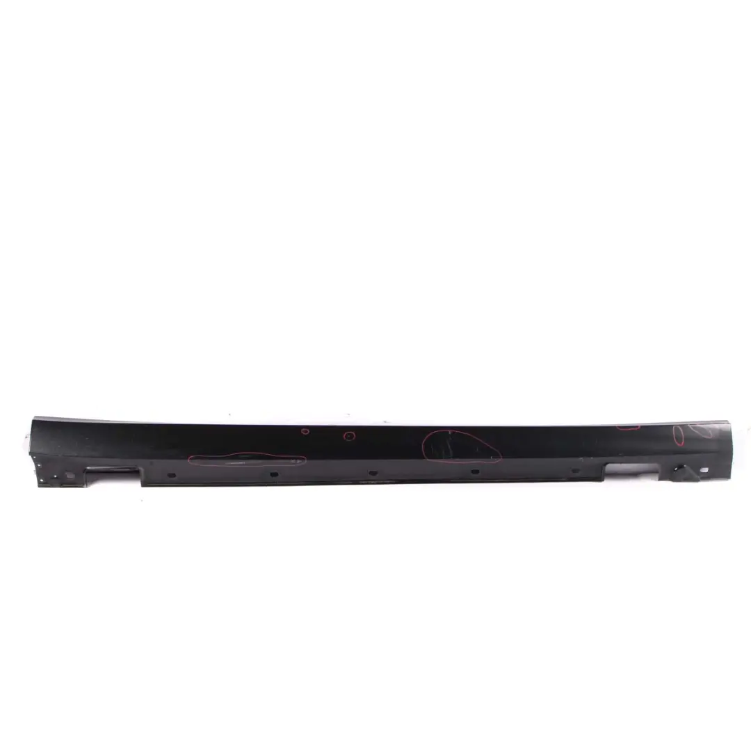 Mercedes W212 Side Skirt Door Sill Cover Right O/S Obsidian Black - 197 - SKU A2126900880-OB - Part number A2126900880