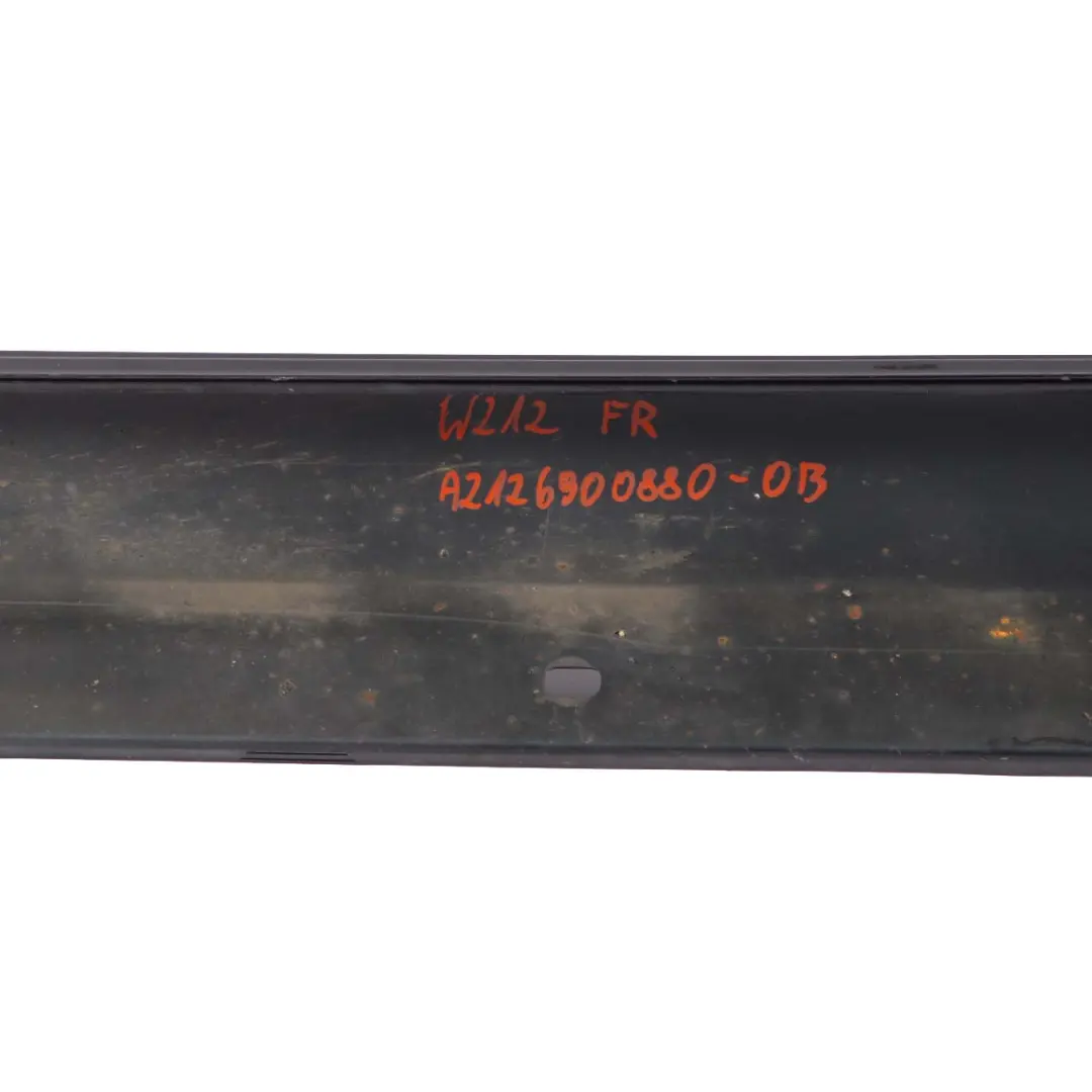 Mercedes W212 Side Skirt Door Sill Cover Right O/S Obsidian Black - 197 - SKU A2126900880-OB - Part number A2126900880
