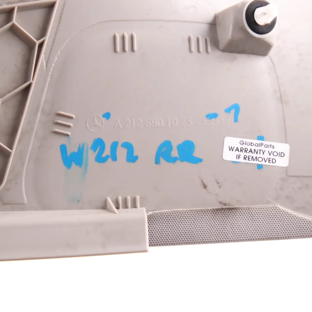 Mercedes W212 Trim D Pillar Rear Right O/S Upper Cover Panel Grey - SKU A2126901025-1 - Part number A2126901025