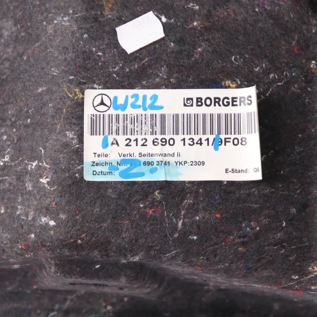 MERCEDES W212 Lewy Boczek Tapicerka Bagażnika - SKU A2126901341 - Numer Części A2126901341