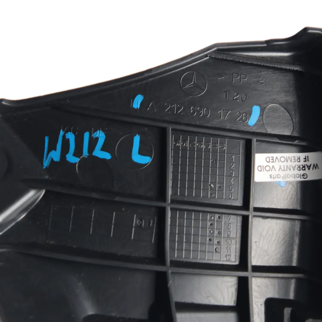 Mercedes W212 C Pillar Cover Trim Rear Left Panel N/S Black - SKU A2126901726 - Part number A2126901726