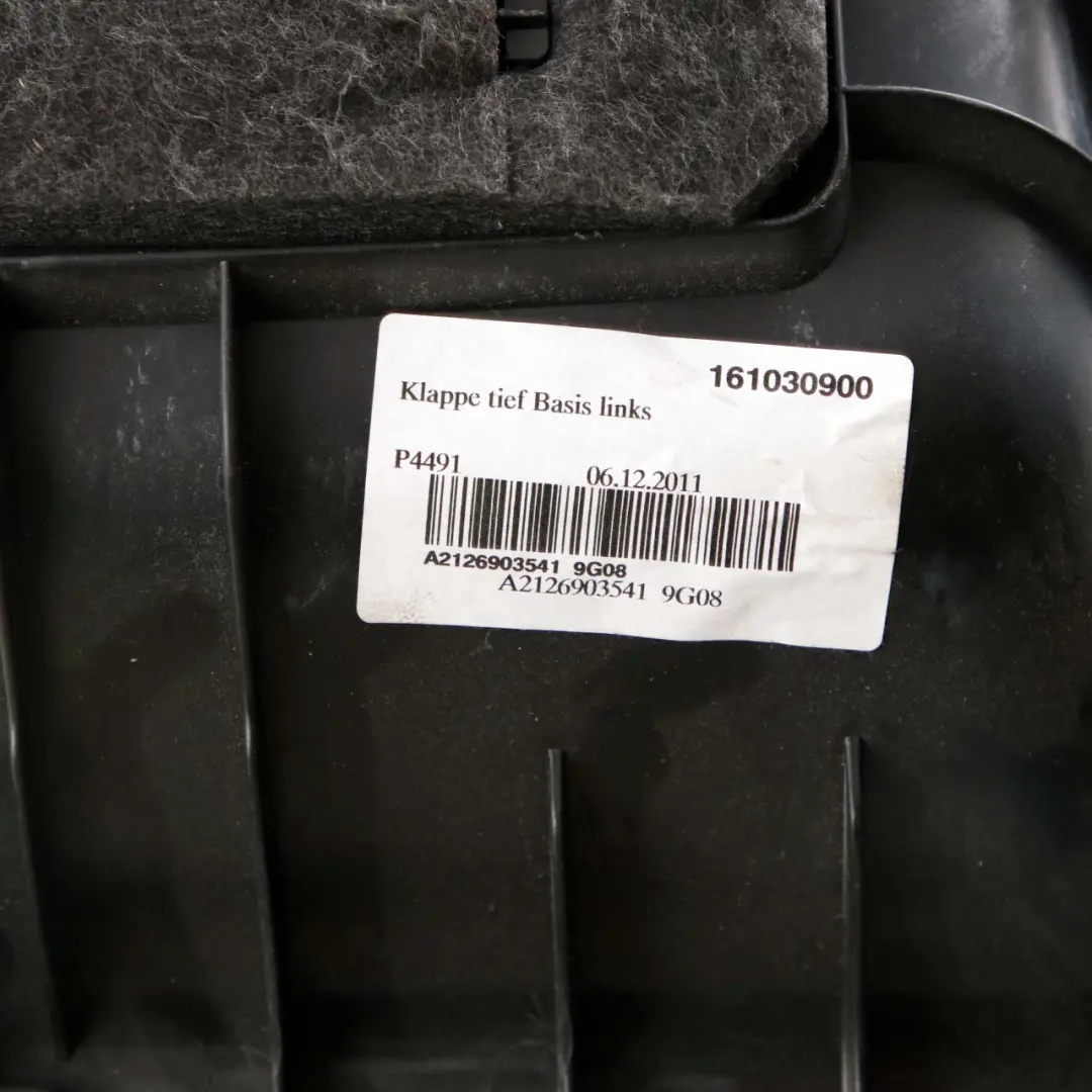 Trim Left Trunk Interior Cover Panel Rear N/S to Mercedes W212 Tailgate with Part number A2126903541 Mercedes W212 Tailgate Trim Left Trunk Interior Cover Panel Rear N/S - SKU A2126903541 - Part number A2126903541