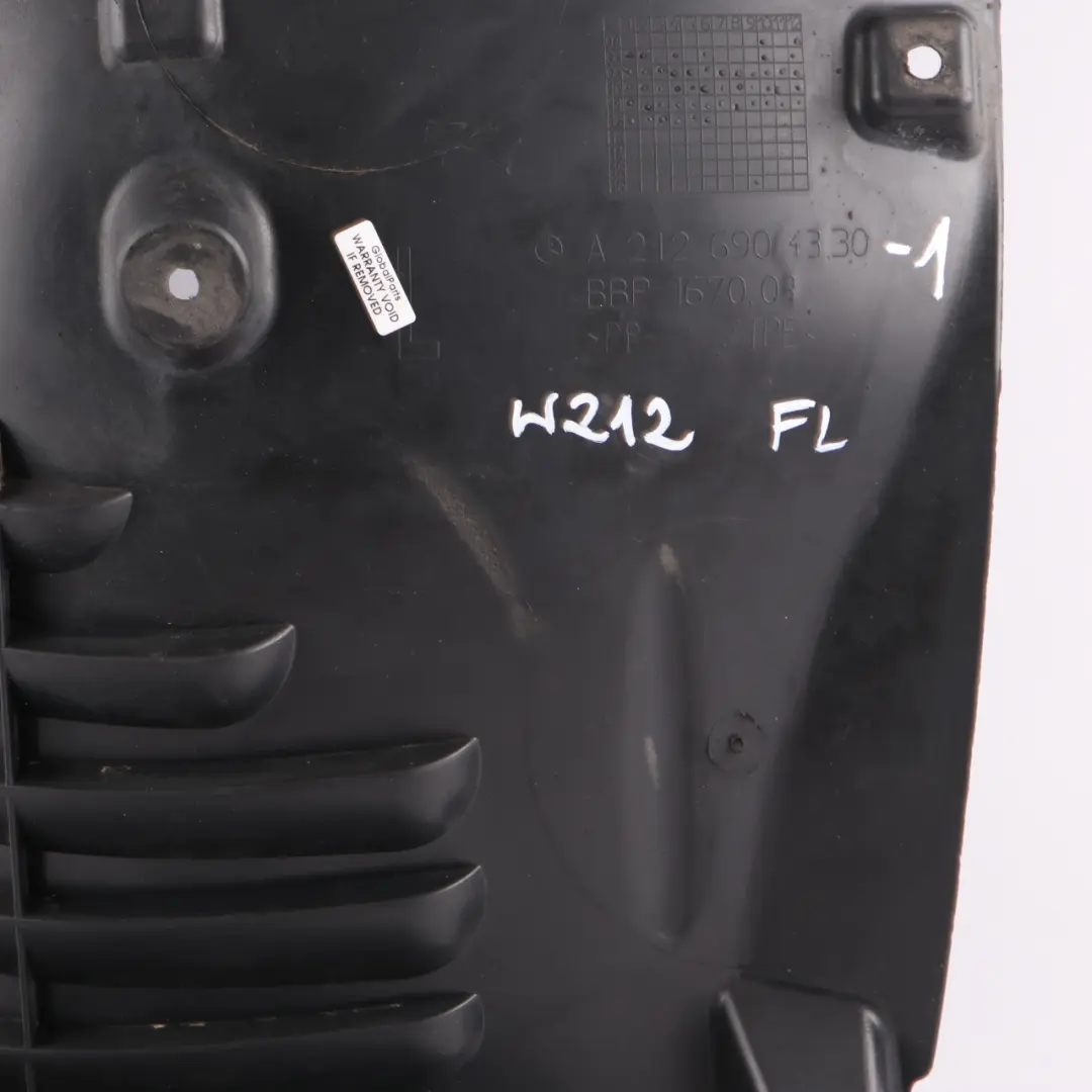 Arch Mercedes W212 Front Left N/S Liner Housing Trim Front Section to Cover Wheel with Part number A2126904330 Cover Wheel Arch Mercedes W212 Front Left N/S Liner Housing Trim Front Section - SKU A2126904330-1 - Part number A2126904330