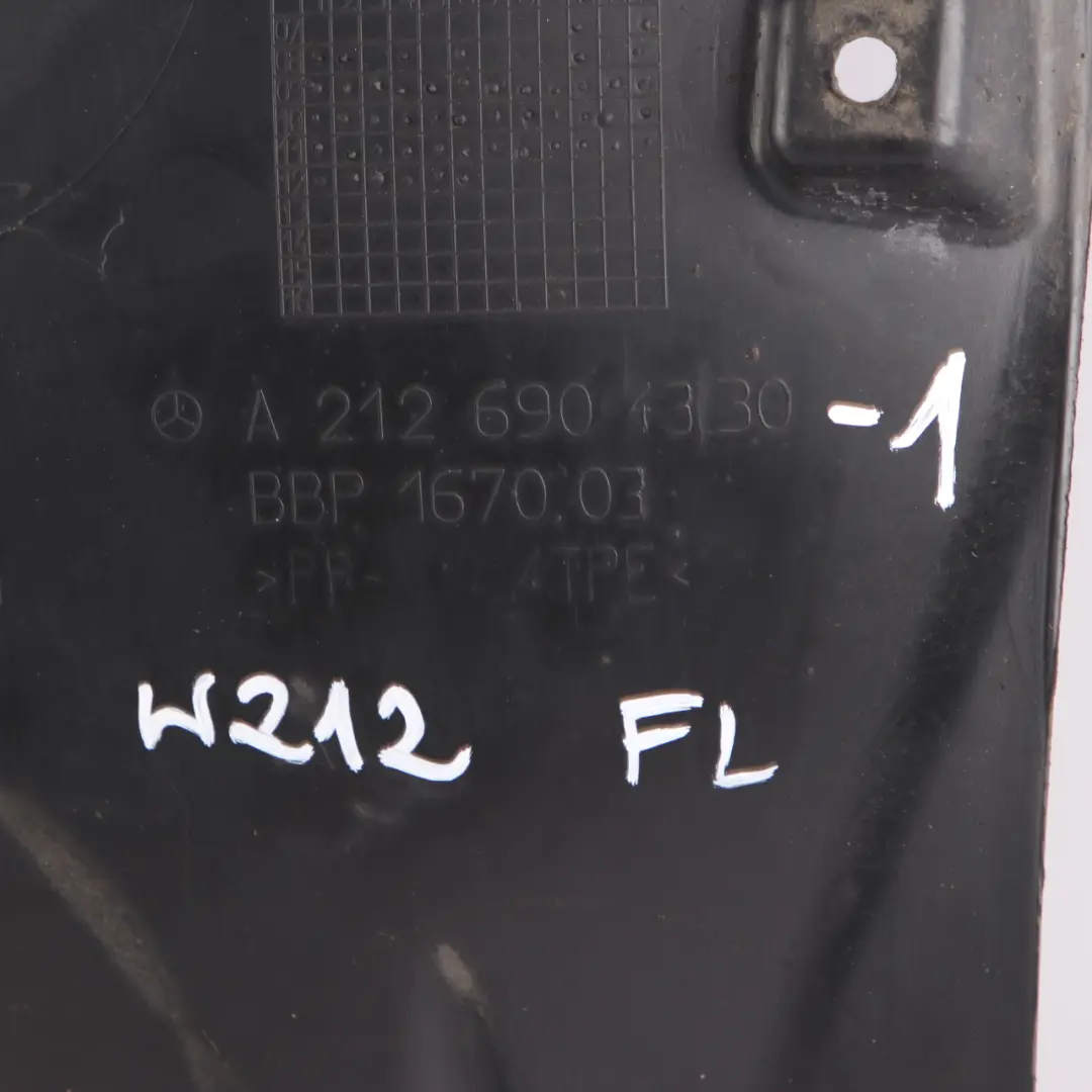 Arch Mercedes W212 Front Left N/S Liner Housing Trim Front Section to Cover Wheel with Part number A2126904330 Cover Wheel Arch Mercedes W212 Front Left N/S Liner Housing Trim Front Section - SKU A2126904330-1 - Part number A2126904330