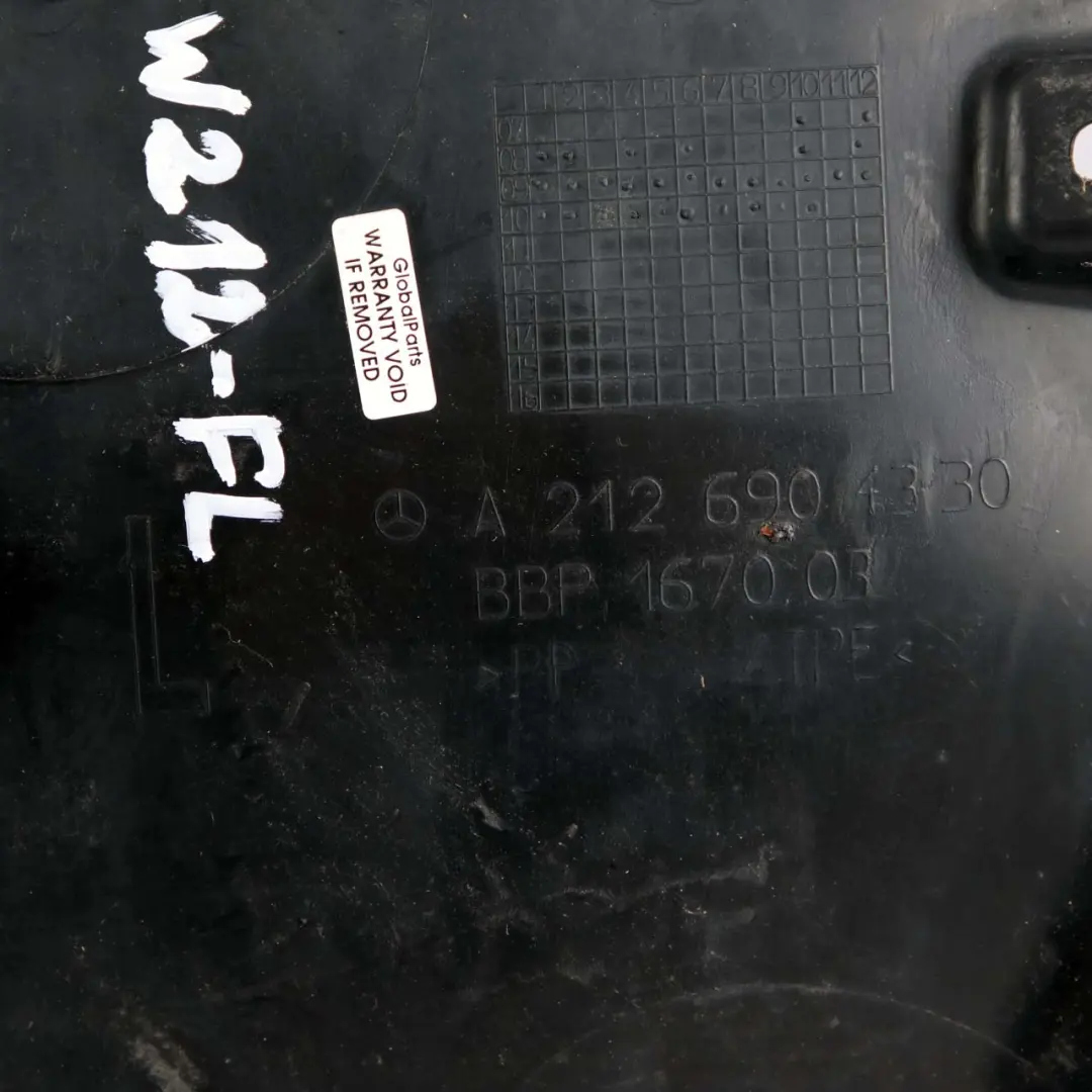 Mercedes W212 Revestimiento Del Paso De Rueda Delantero Izquierdo - SKU A2126904330 - Número de pieza A2126904330