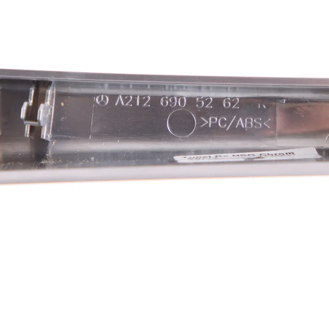Centre Console Trim Right O/S Cover Strip Chrome to Mercedes W212 with Part number A2126905262 Mercedes W212 Centre Console Trim Right O/S Cover Strip Chrome - SKU A2126905262 - Part number A2126905262