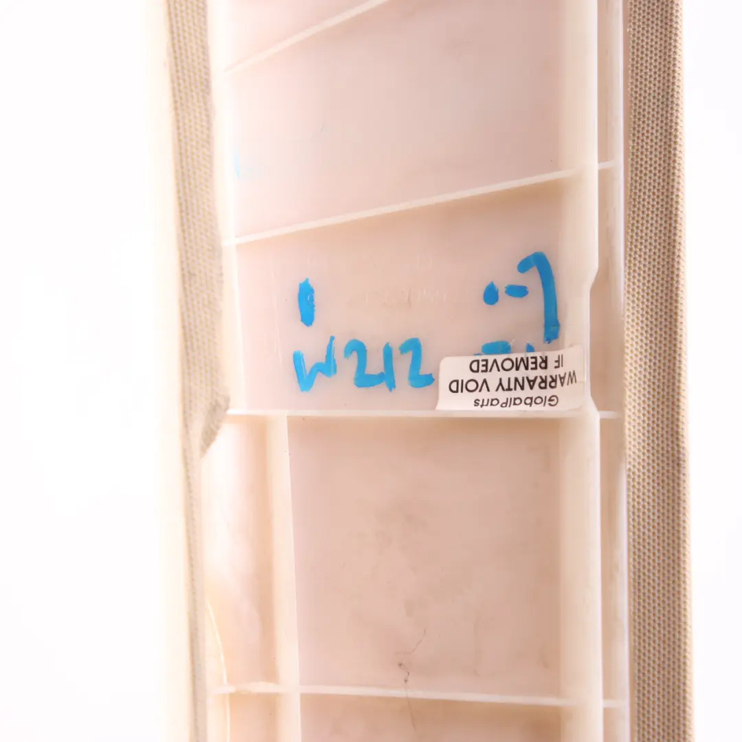 Trim Panel A Pillar Front Left N/S Covering Beige to Mercedes W212 with Part number A2126905925 Mercedes W212 Trim Panel A Pillar Front Left N/S Covering Beige - SKU A2126905925-1 - Part number A2126905925