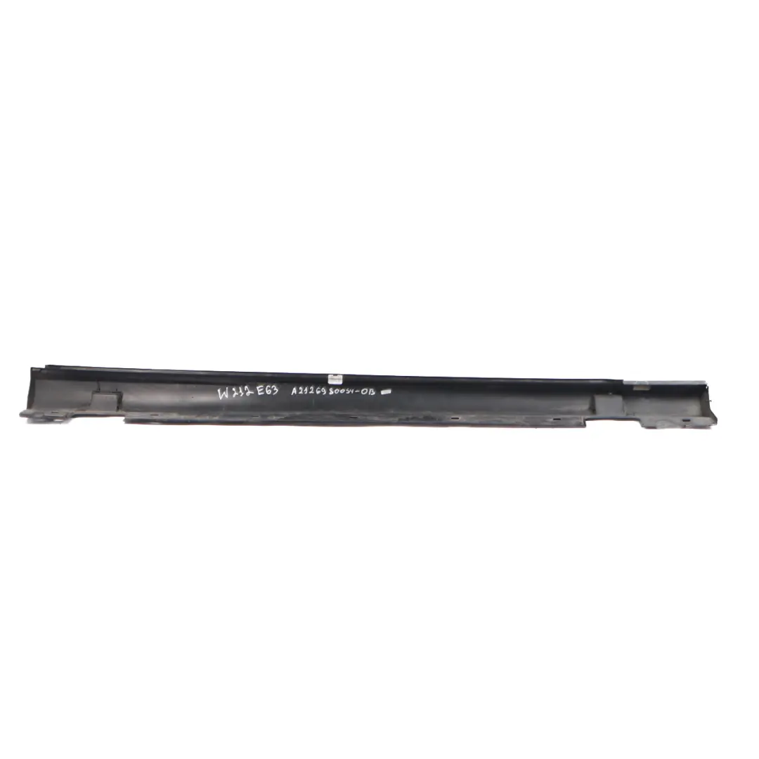 Side Skirt Door Sill AMG Left N/S Obsidian Black Metallic - 775 to Mercedes W212 with Part number A2126980054 Mercedes W212 Side Skirt Door Sill AMG Left N/S Obsidian Black Metallic - 775 - SKU A2126980054-OB - Part number A2126980054