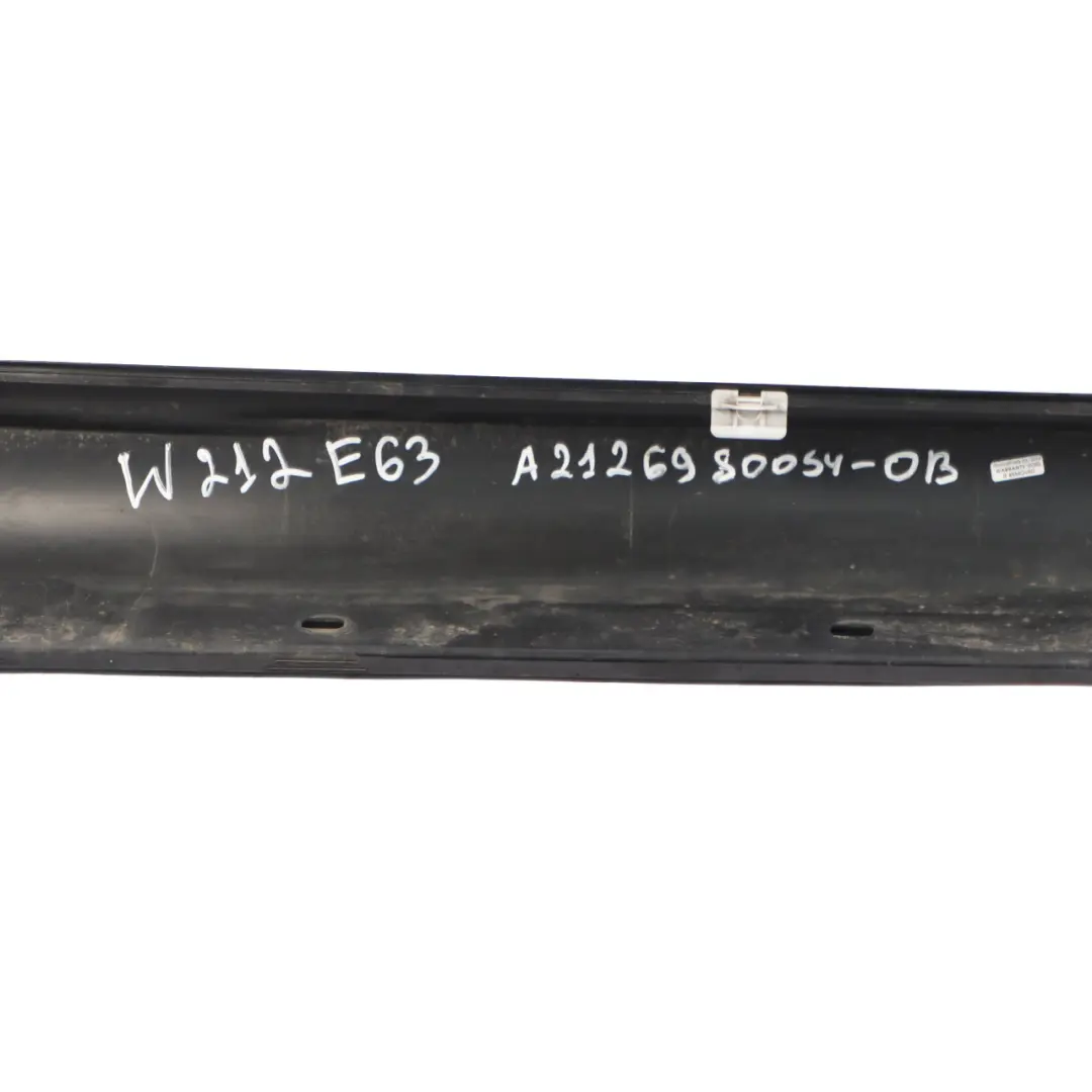 Side Skirt Door Sill AMG Left N/S Obsidian Black Metallic - 775 Mercedes W212 - SKU A2126980054-OB - Part number A2126980054