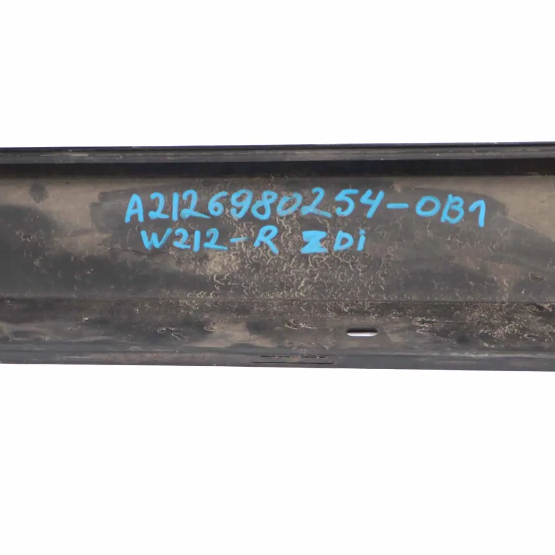 Mercedes W212 Side Skirt Cover Right O/S Sill Panel Saloon Obsidian Black - 197 - SKU A2126980254-OB1 - Part number A2126980254