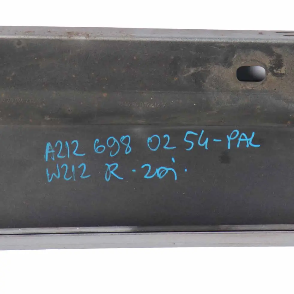 Side Skirt Cover Right O/S Sill Panel Saloon Palladium Silver 792 to Mercedes W212 with Part number A2126980254 Mercedes W212 Side Skirt Cover Right O/S Sill Panel Saloon Palladium Silver 792 - SKU A2126980254-PAL1 - Part number A2126980254