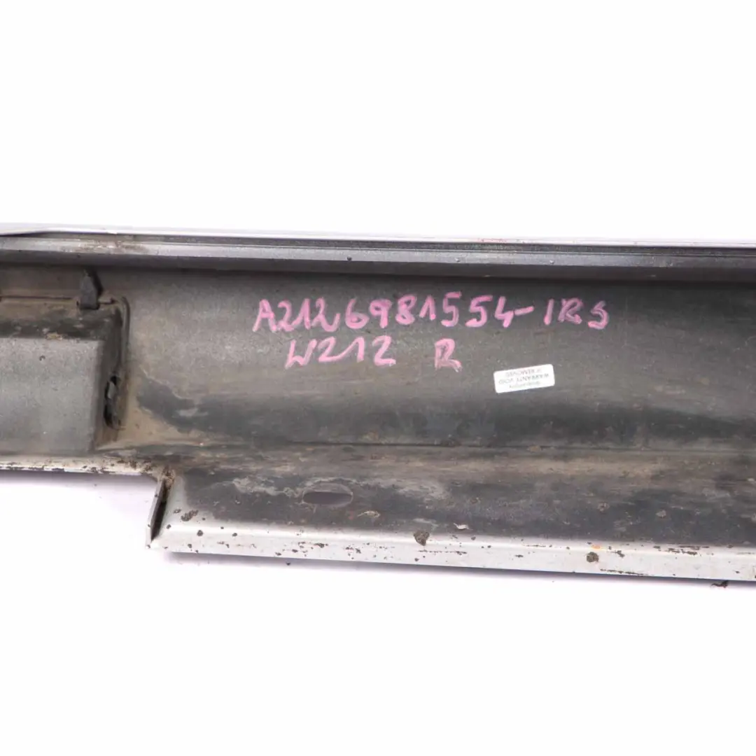 Mercedes W212 Side Skirt Door Sill Cover Right O/S Iridium Silver Metallic - 775 - SKU A2126981554-IRS - Part number A2126981554