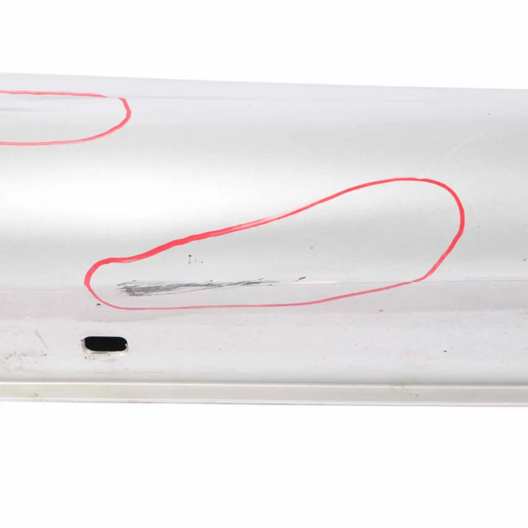 Side Skirt Door Sill Cover Right O/S Iridium Silver Metallic - 775 to Mercedes W212 with Part number A2126981554 Mercedes W212 Side Skirt Door Sill Cover Right O/S Iridium Silver Metallic - 775 - SKU A2126981554-IRS - Part number A2126981554