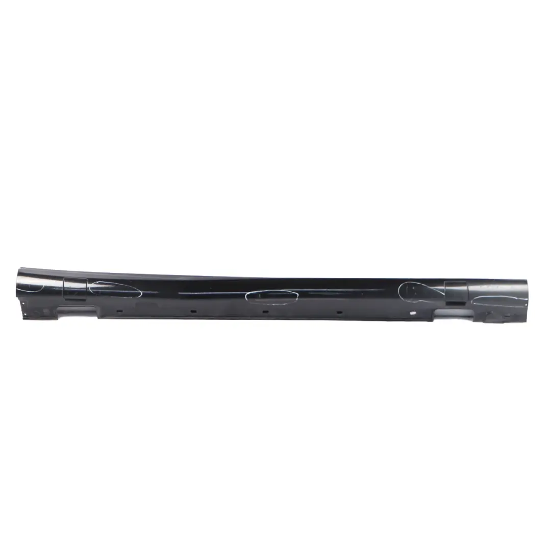 Mercedes W212 Side Skirt Door Sill AMG Right O/S Obsidian Black Metallic - 775 - SKU A2126981554-OB - Part number A2126981554