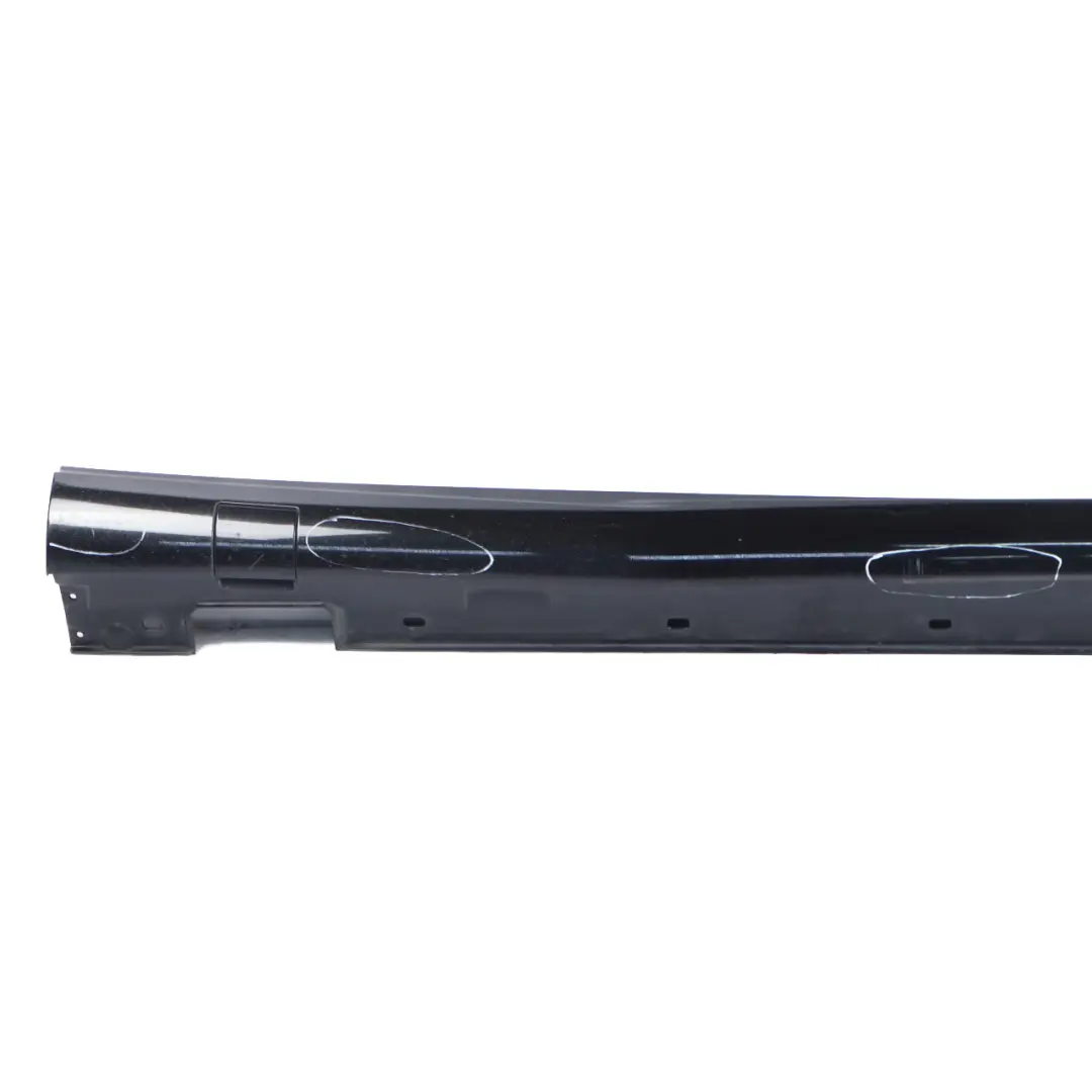 Mercedes W212 Side Skirt Door Sill AMG Right O/S Obsidian Black Metallic - 775 - SKU A2126981554-OB - Part number A2126981554