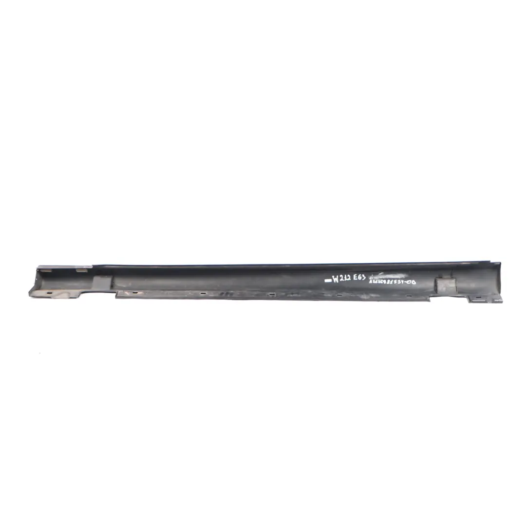 Mercedes W212 Side Skirt Door Sill AMG Right O/S Obsidian Black Metallic - 775 - SKU A2126981554-OB - Part number A2126981554