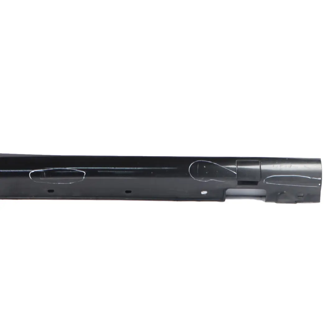 Mercedes W212 Side Skirt Door Sill AMG Right O/S Obsidian Black Metallic - 775 - SKU A2126981554-OB - Part number A2126981554